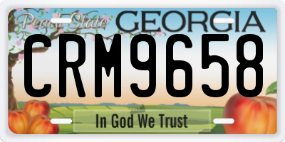 GA license plate CRM9658