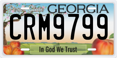 GA license plate CRM9799