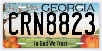 GA license plate CRN8823