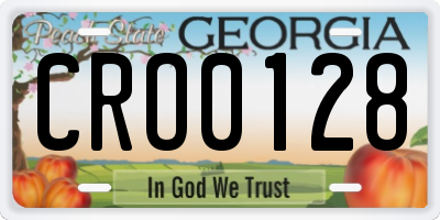 GA license plate CRO0128