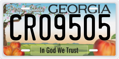 GA license plate CRO9505
