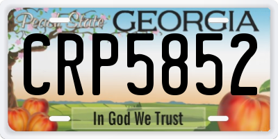 GA license plate CRP5852