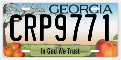 GA license plate CRP9771