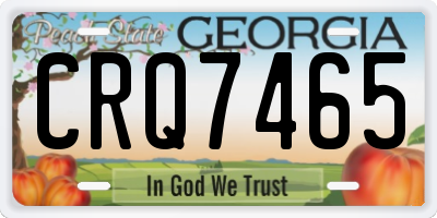 GA license plate CRQ7465