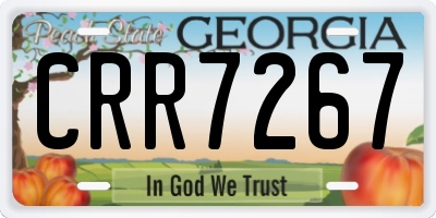 GA license plate CRR7267