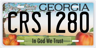 GA license plate CRS1280