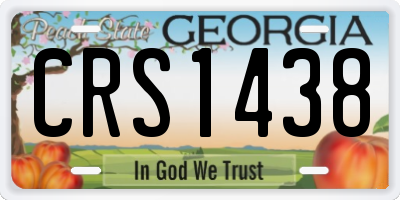 GA license plate CRS1438