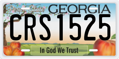 GA license plate CRS1525
