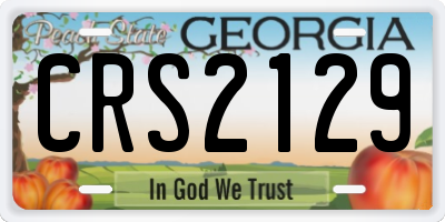 GA license plate CRS2129
