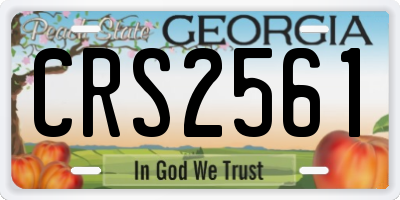 GA license plate CRS2561