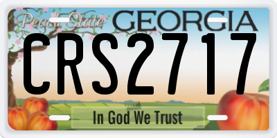 GA license plate CRS2717