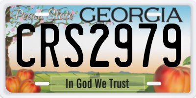 GA license plate CRS2979