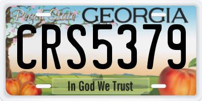 GA license plate CRS5379