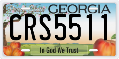 GA license plate CRS5511
