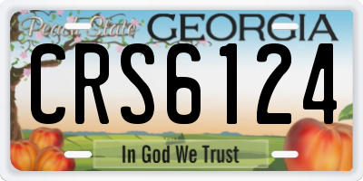 GA license plate CRS6124