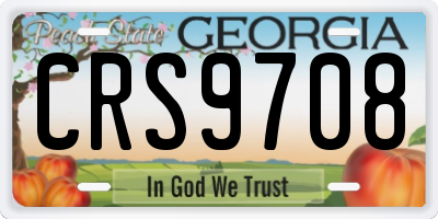 GA license plate CRS9708