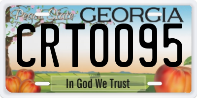 GA license plate CRT0095