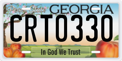 GA license plate CRT0330