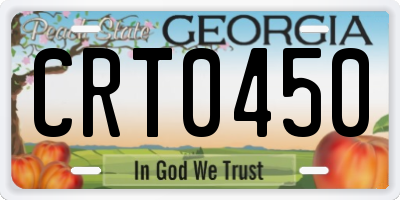 GA license plate CRT0450