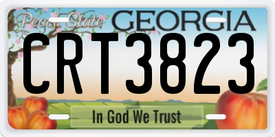 GA license plate CRT3823