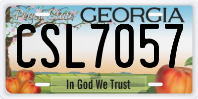 GA license plate CSL7057