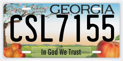 GA license plate CSL7155