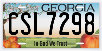 GA license plate CSL7298