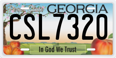 GA license plate CSL7320
