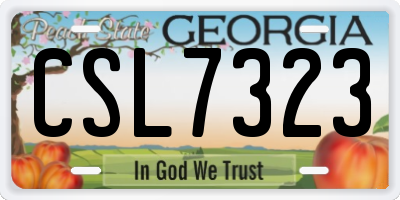 GA license plate CSL7323