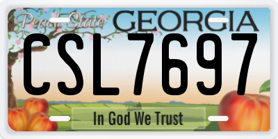 GA license plate CSL7697