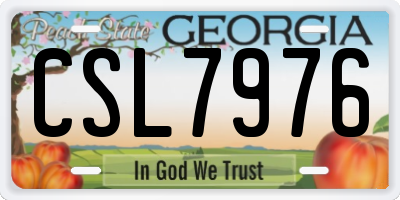 GA license plate CSL7976
