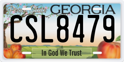 GA license plate CSL8479