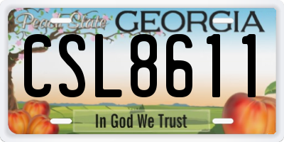 GA license plate CSL8611