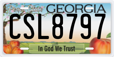 GA license plate CSL8797