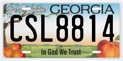 GA license plate CSL8814