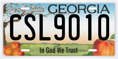 GA license plate CSL9010