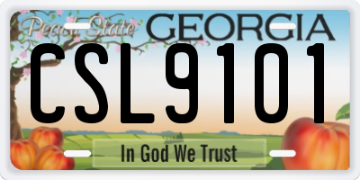 GA license plate CSL9101