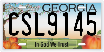 GA license plate CSL9145