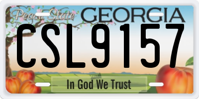 GA license plate CSL9157