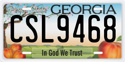 GA license plate CSL9468