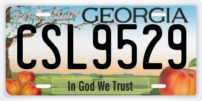 GA license plate CSL9529
