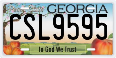 GA license plate CSL9595