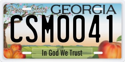 GA license plate CSM0041