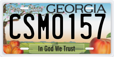 GA license plate CSM0157