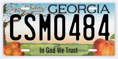 GA license plate CSM0484