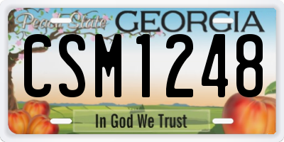 GA license plate CSM1248