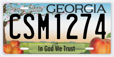 GA license plate CSM1274