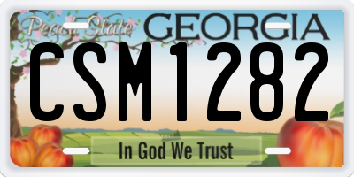 GA license plate CSM1282