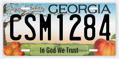GA license plate CSM1284