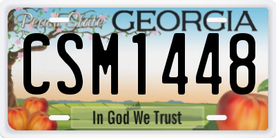 GA license plate CSM1448